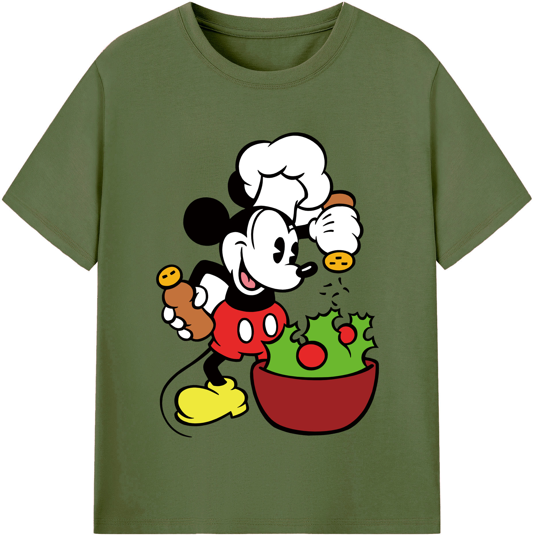 （画像用） ミッキーマウス Mickey Mouse 綿100％半袖Tシャツ（フロントプリント）